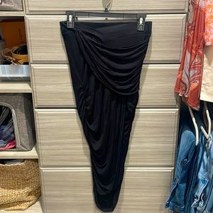 Free People black midi skirt